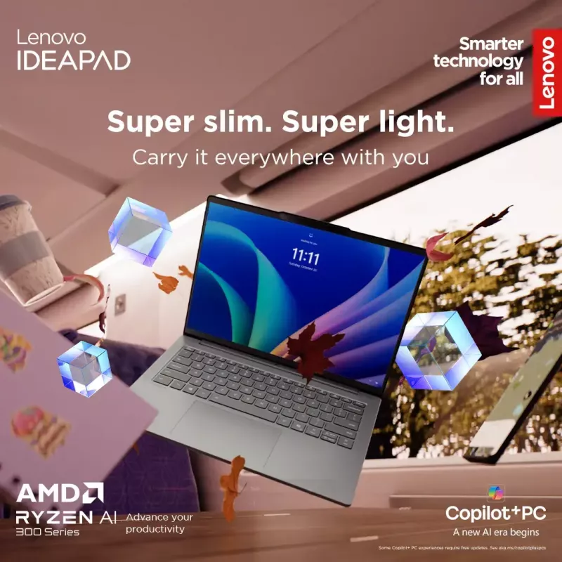 Laptop Lenovo IdeaPad cienki 5 — Ryzen 7 7735HS, 14 cali WUXGA IPS 300 nitów, 16 GB RAM, 1 TB SSD, AMD Radeon 680M, czytnik microSD, Windows 11 Home