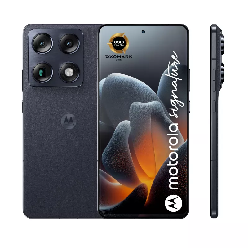 Motorola signature 17,2 cm (6,78 cala) Dual SIM Android 16.0 5G USB Type-C 16 GB 512 GB 5200 mAh Ciemny niebieski