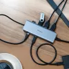 Targus Dual Video Mobile Dock z zasilaniem przejściowym EPR 140 W, przewodowa, USB 3.2 Gen 2 (3.1 Gen 2) Type-C, 140 W, 1000 Mbit/s, szara, 10 Gbit/s