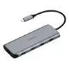 Targus Dual Video Mobile Dock z zasilaniem przejściowym EPR 140 W, przewodowa, USB 3.2 Gen 2 (3.1 Gen 2) Type-C, 140 W, 1000 Mbit/s, szara, 10 Gbit/s