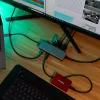 Targus Dual Video Mobile Dock z zasilaniem przejściowym EPR 140 W, przewodowa, USB 3.2 Gen 2 (3.1 Gen 2) Type-C, 140 W, 1000 Mbit/s, szara, 10 Gbit/s