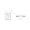 Płyta sufitowa Multibrackets M Pro Series Czarna Plastik Stal 165mm