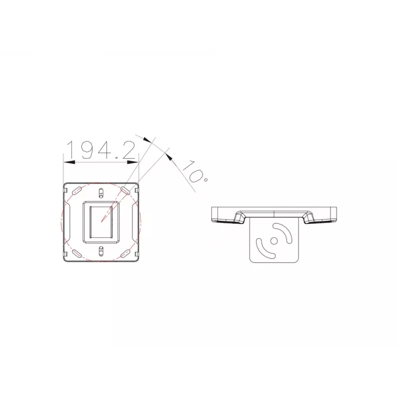 Płyta sufitowa Multibrackets M Pro Series Czarna Plastik Stal 165mm