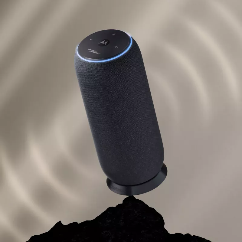 Przenośny głośnik mono Motorola moto sound flow Carbon — 30 W RMS, USB-C, bezprzewodowy, obudowa z materiału