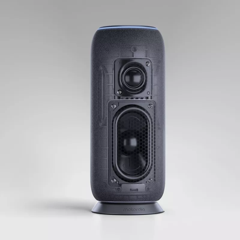 Przenośny głośnik mono Motorola moto sound flow Carbon — 30 W RMS, USB-C, bezprzewodowy, obudowa z materiału