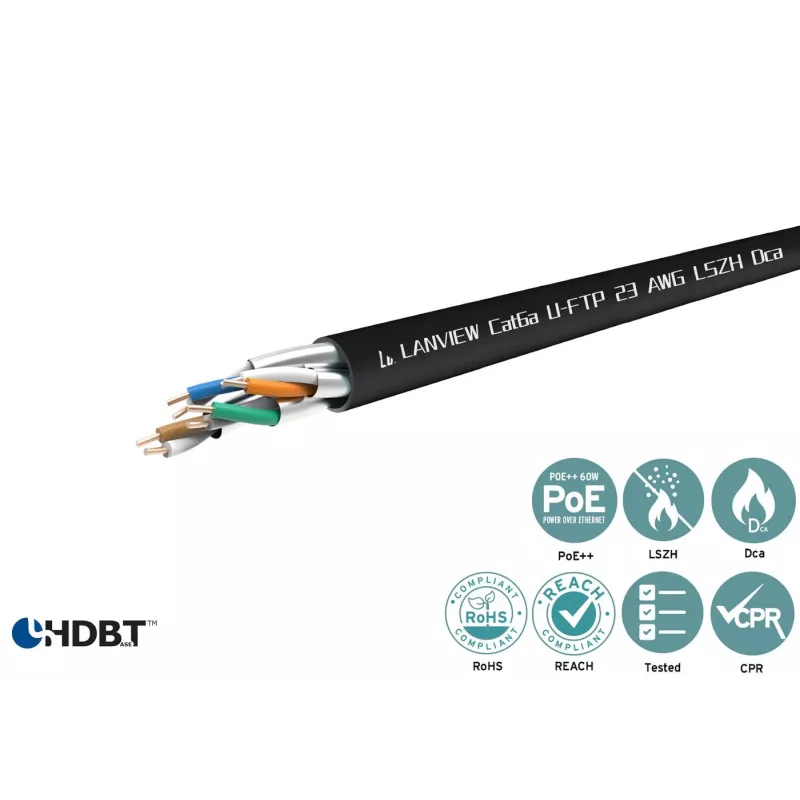 Kabel krosowy sieciowy Lanview LVN122433 — Cat6, nieekranowany, długość nieokreślona