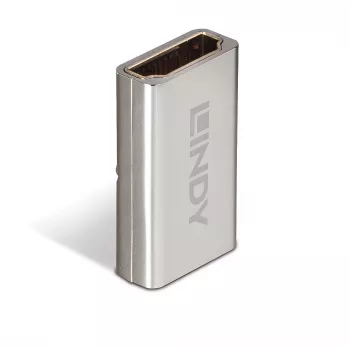 Złącze Lindy HDMI 2.1, żeńskie na żeńskie, HDMI 2.1, HDMI 2.1, srebrne