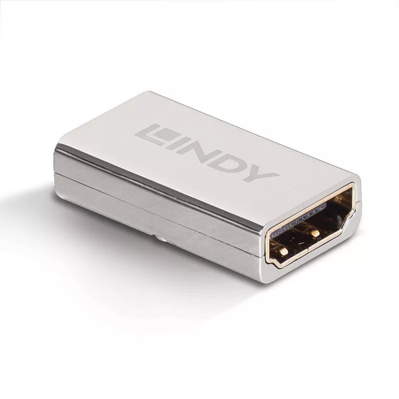 Złącze Lindy HDMI 2.1, żeńskie na żeńskie, HDMI 2.1, HDMI 2.1, srebrne