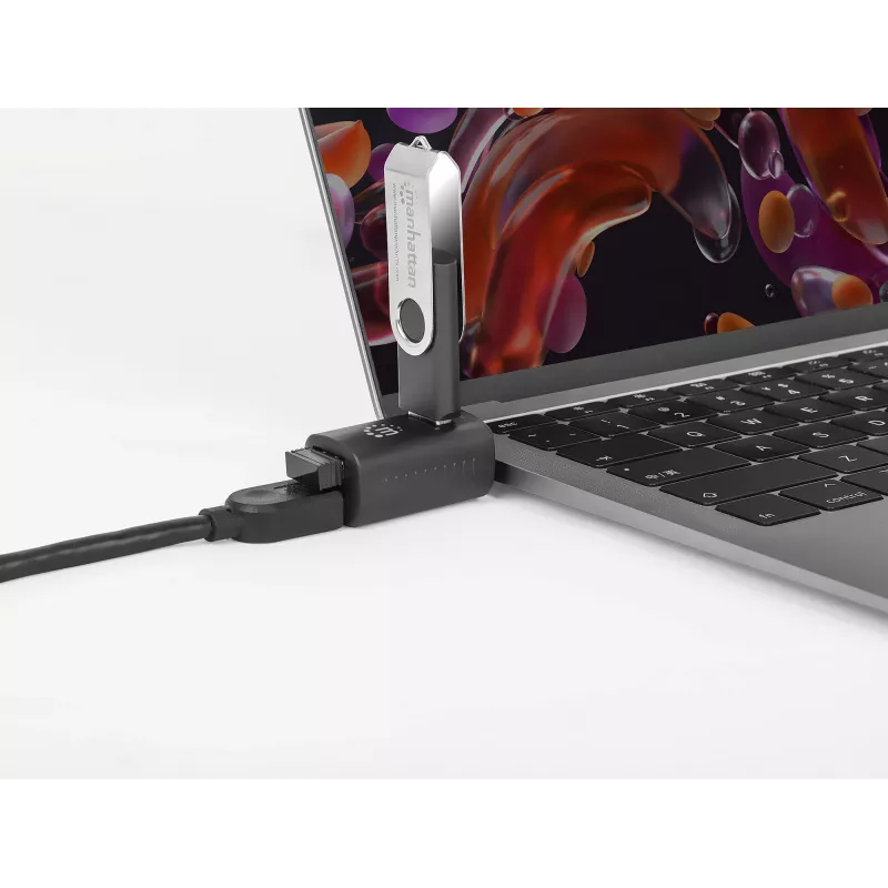 Manhattan USB-C 3-Port Hub, ULTRA KOMPAKTOWY, 3x porty USB-A (1x 5 Gb/s USB 3.2 Gen1, znany jako USB 3.0, 2x 480 Mb/s USB 2.0), zasilany przez USB (nie wymaga zewnętrznego zasilacza)