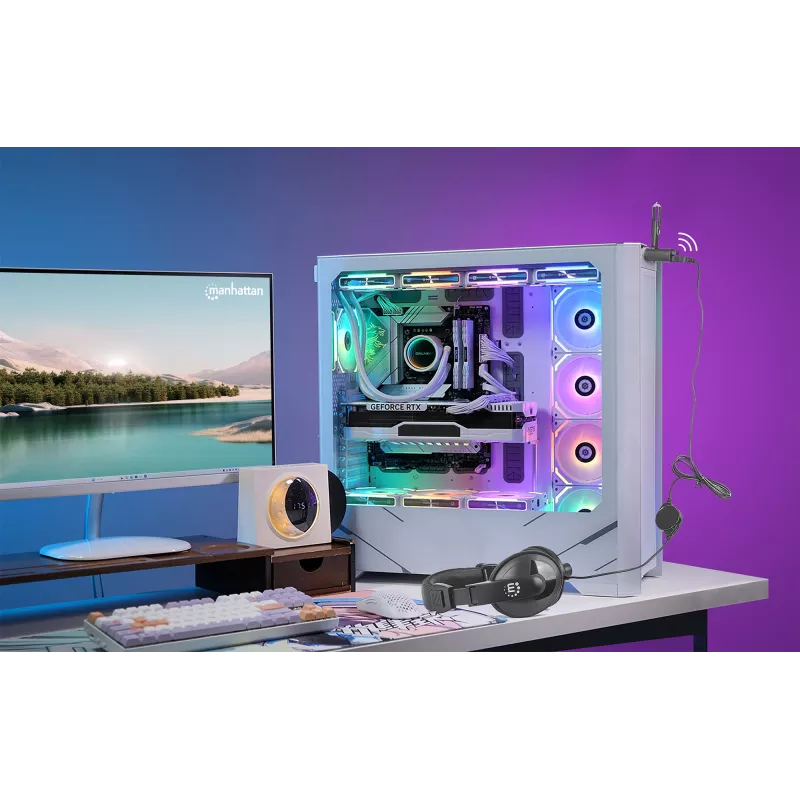 Manhattan USB-C 3-Port Hub, ULTRA KOMPAKTOWY, 3x porty USB-A (1x 5 Gb/s USB 3.2 Gen1, znany jako USB 3.0, 2x 480 Mb/s USB 2.0), zasilany przez USB (nie wymaga zewnętrznego zasilacza)