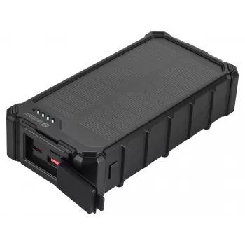 Sandberg Solar Powerbank CampLED 20000, 20000 mAh, Programowalny zasilacz (PPS), 3,7 V, 15 W, Czarny