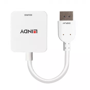 Lindy HDMI 18G to DisplayPort 1.2 Converter, 0,095 m, HDMI Type A (Standard), DisplayPort, Female, Male, prosty
