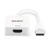 Lindy HDMI 18G to DisplayPort 1.2 Converter, 0,095 m, HDMI Type A (Standard), DisplayPort, Female, Male, prosty