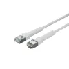 Kabel sieciowy Lanview LV-6AFTP-FLEX-ANG-005W-S — ekranowany FTP, elastyczny, kątowy wtyk, 0,05 m, biały