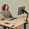 Fellowes 100137177 listwa zasilająca 2 m 1 gniazdo AC Wewnętrzna Czarna