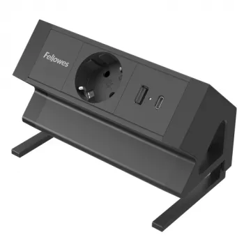 Fellowes 100137172 przedłużacz zasilający 2 m 1 gniazdo AC Do wewnątrz Czarny