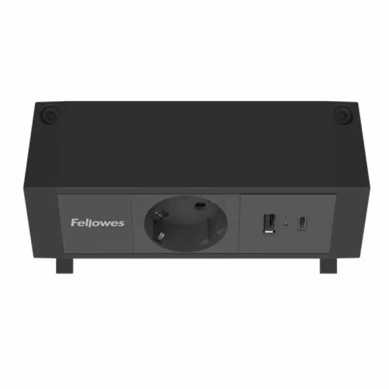 Fellowes 100137172 przedłużacz zasilający 2 m 1 gniazdo AC Do wewnątrz Czarny