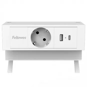 Fellowes 100137173 przedłużacz sieciowy 2 m 1 gniazdo AC Wewnętrzny Biały