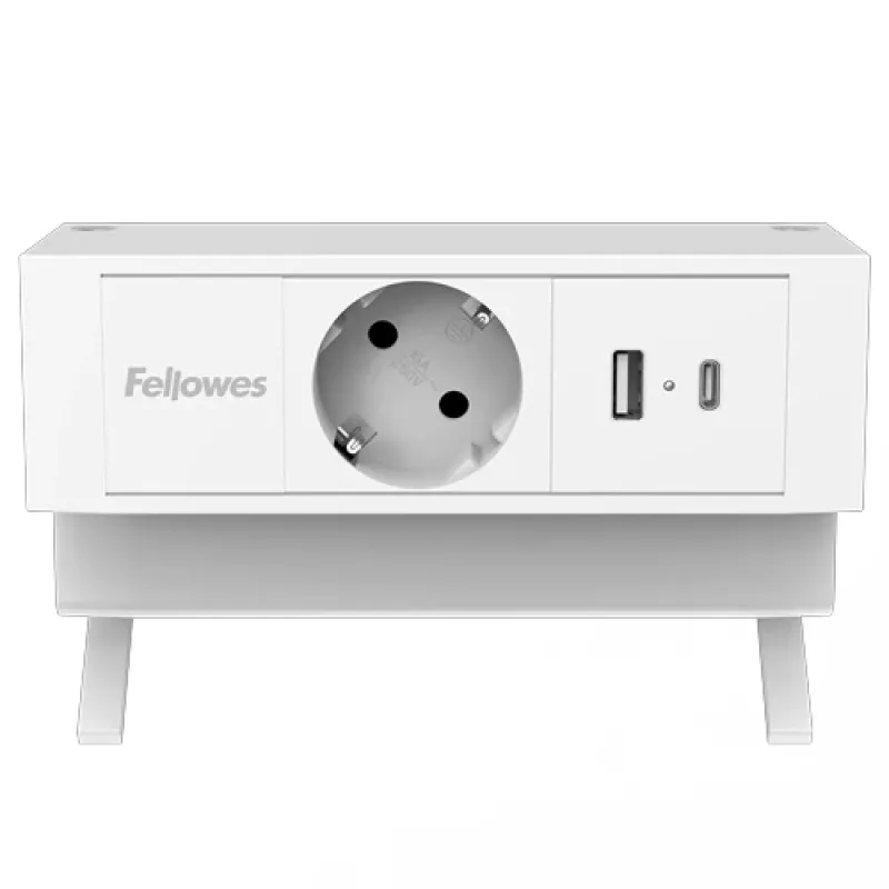Fellowes 100137173 przedłużacz sieciowy 2 m 1 gniazdo AC Wewnętrzny Biały
