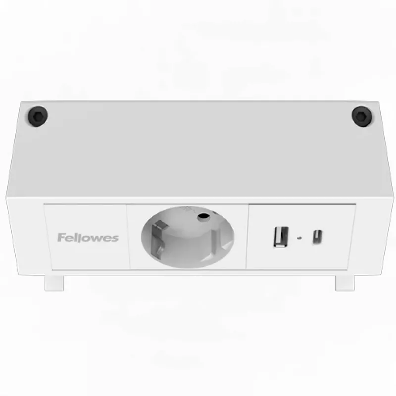 Fellowes 100137173 przedłużacz sieciowy 2 m 1 gniazdo AC Wewnętrzny Biały