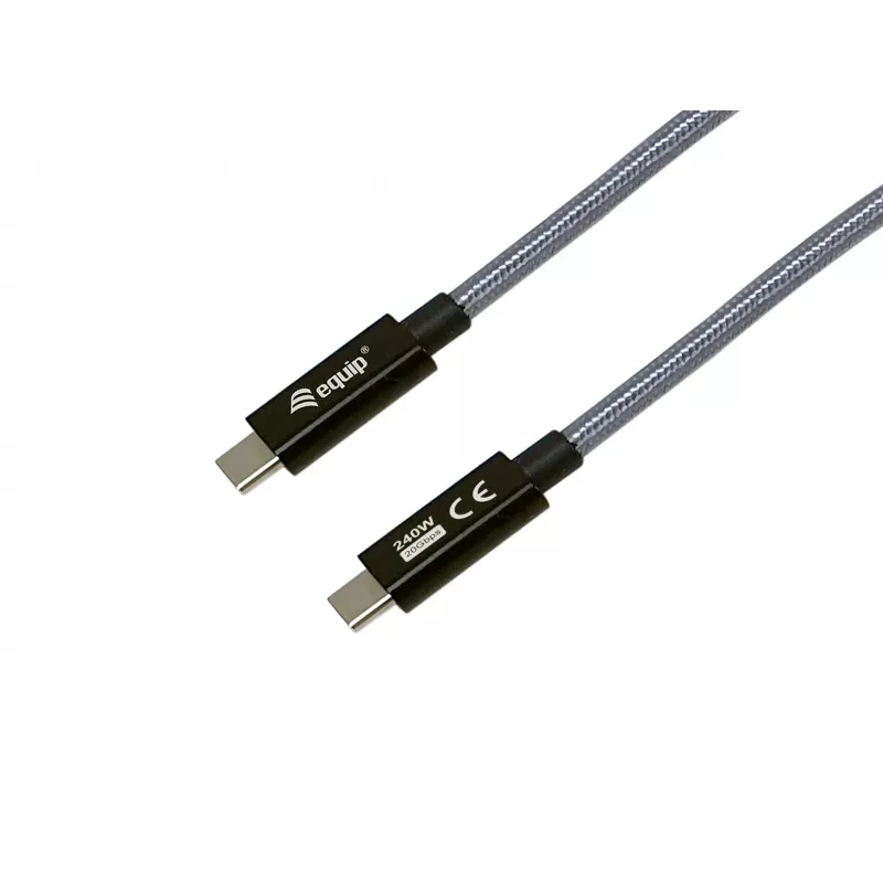 Kabel USB-C do USB-C EQUIP 1,0 m — USB 3.2 Gen 2x2, 20 Gb/s, PD 240 W, 4K/60 Hz, Czarny