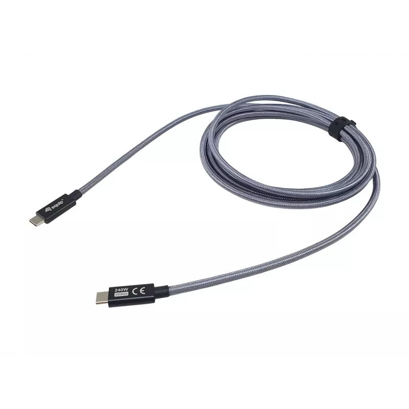 Kabel USB-C do USB-C EQUIP 1,0 m — USB 3.2 Gen 2x2, 20 Gb/s, PD 240 W, 4K/60 Hz, Czarny