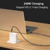 Kabel USB-C do USB-C EQUIP 1,0 m — USB 3.2 Gen 2x2, 20 Gb/s, PD 240 W, 4K/60 Hz, Czarny