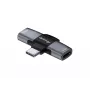Adapter USB-C OTG 2-w-1 EQUIP 133479 — 100W PD, 10Gbps, 1x USB-C do 2x USB-C, szary