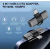 Adapter USB-C OTG 2-w-1 EQUIP 133479 — 100W PD, 10Gbps, 1x USB-C do 2x USB-C, szary