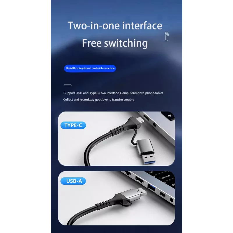 Przejściówka USB na HDMI EQUIP 133498 (wtyki USB-C i USB-A męskie na HDMI, 1080p, obudowa aluminiowa, szara)