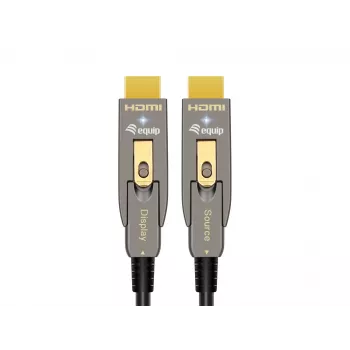 Kabel optyczny aktywny EQUIP HDMI 2.0 10 m, odłączane złącza typu A/typu D, 4K/60 Hz, 18 Gbit/s, pozłacane styki