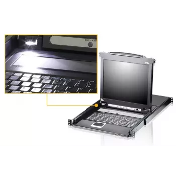ATEN CL5708N konsola rackowa 48,3 cm (19 cali) Czarny 1U