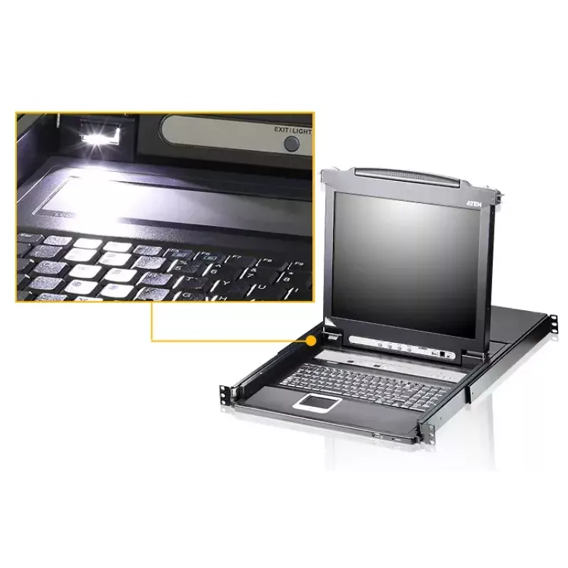 ATEN CL5708N konsola rackowa 48,3 cm (19 cali) Czarny 1U