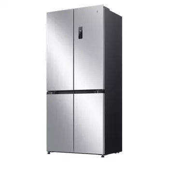 Wolnostojąca lodówka side-by-side Xiaomi Mijia Cross Door 502L — Całkowita pojemność 502 l (chłodziarka 326 l / zamrażarka 176 l), No Frost, klasa energetyczna E, wysokość 191,2 cm, 37 dB, szczotkowane srebro