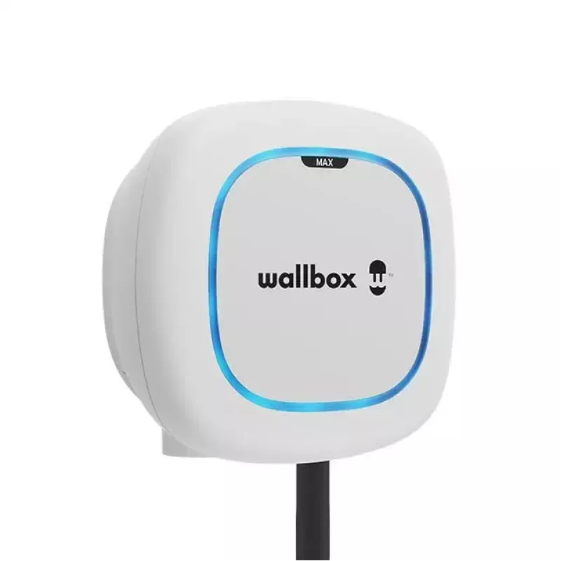 Wallbox Pulsar Max wall charger 22 kW, Wi‑Fi & Bluetooth, 5 m kabel, IP54, IK10, biały