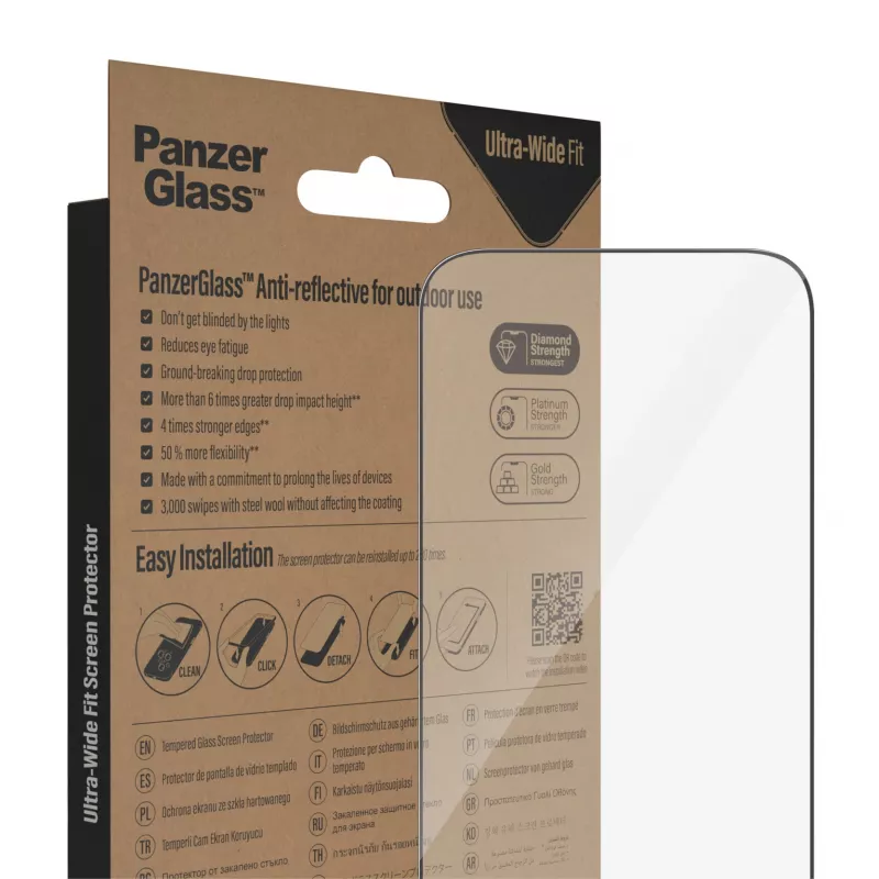 PanzerGlass ® Anti-Reflective Ochrona ekranu iPhone 14 Pro | Ultra-Wide Fit w. EasyAligner