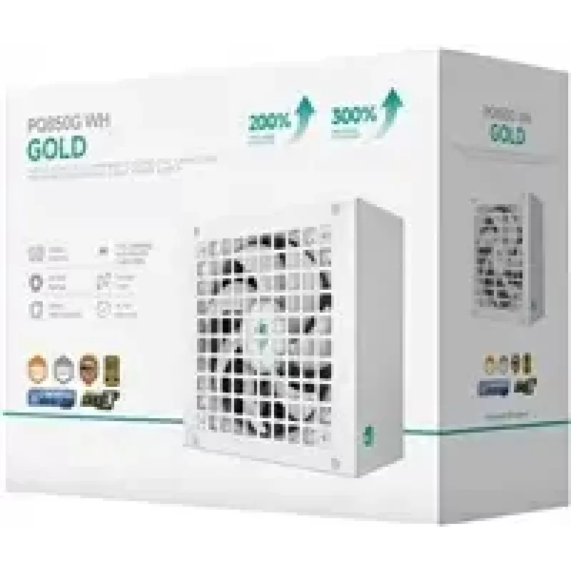 Zasilacz DeepCool GAMERSTORM PQ850G WH 850W, wentylator 120mm, w pełni modułowy, 80+ Gold, ATX 3.1, biały