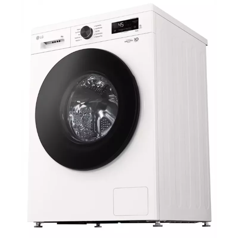 Pralka ładowana od przodu LG F4X1009NWB — 9 kg, 1310 obr./min, klasa A, biały