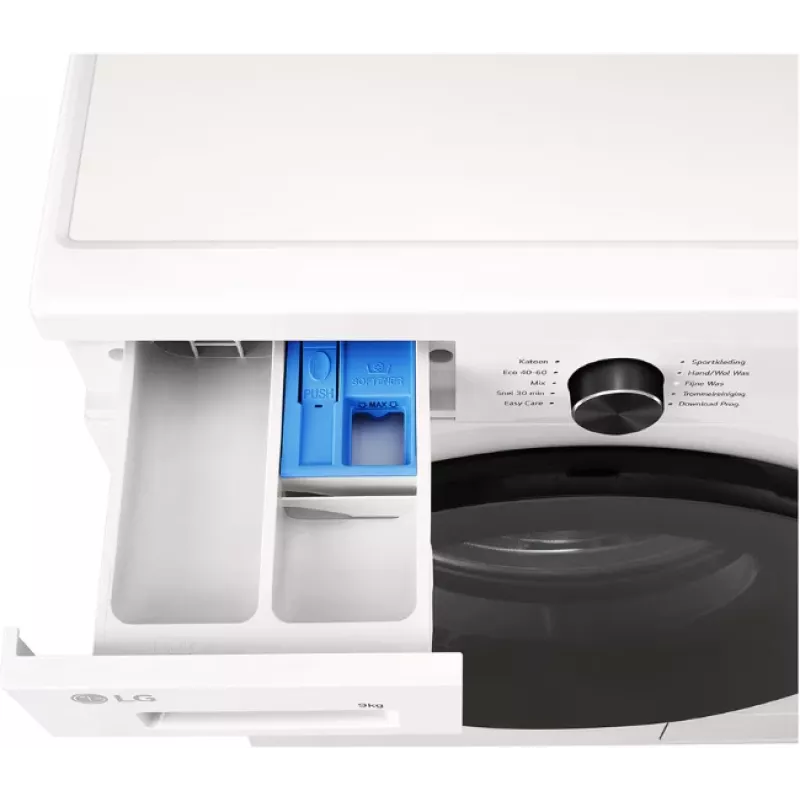 Pralka ładowana od przodu LG F4X1009NWB — 9 kg, 1310 obr./min, klasa A, biały