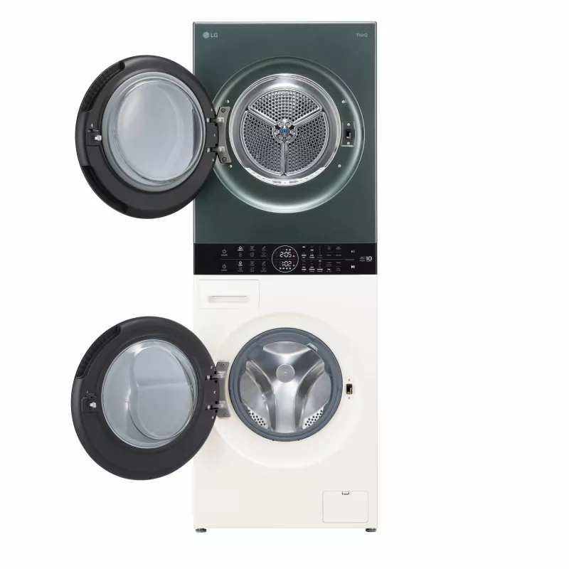 Pralko-suszarka LG WT1210EGF wolnostojąca ładowana od przodu, 22 kg, 1400 obr./min, zielono-biała