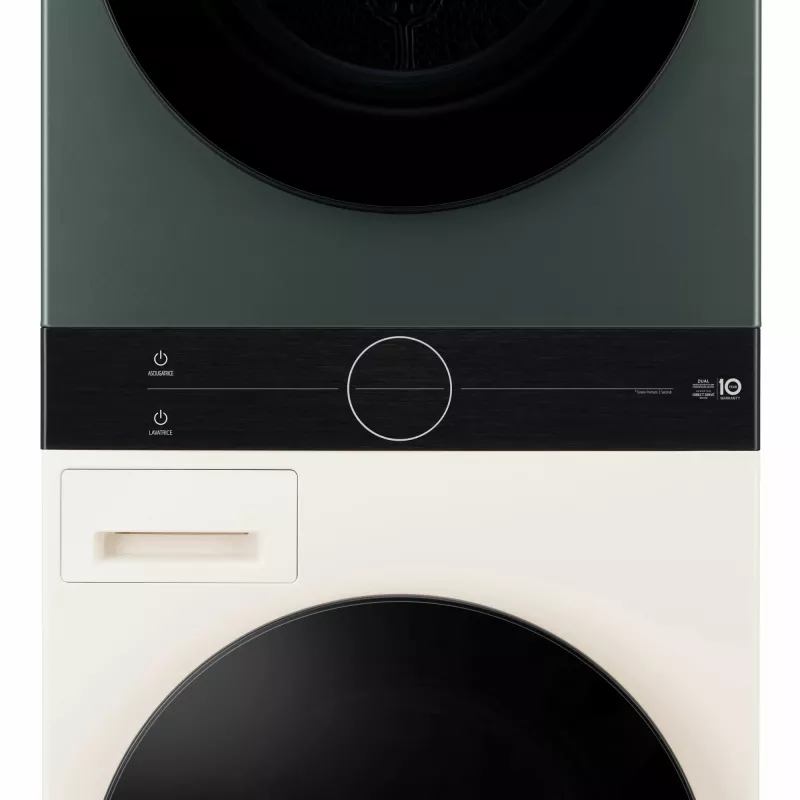 Pralko-suszarka LG WT1210EGF wolnostojąca ładowana od przodu, 22 kg, 1400 obr./min, zielono-biała