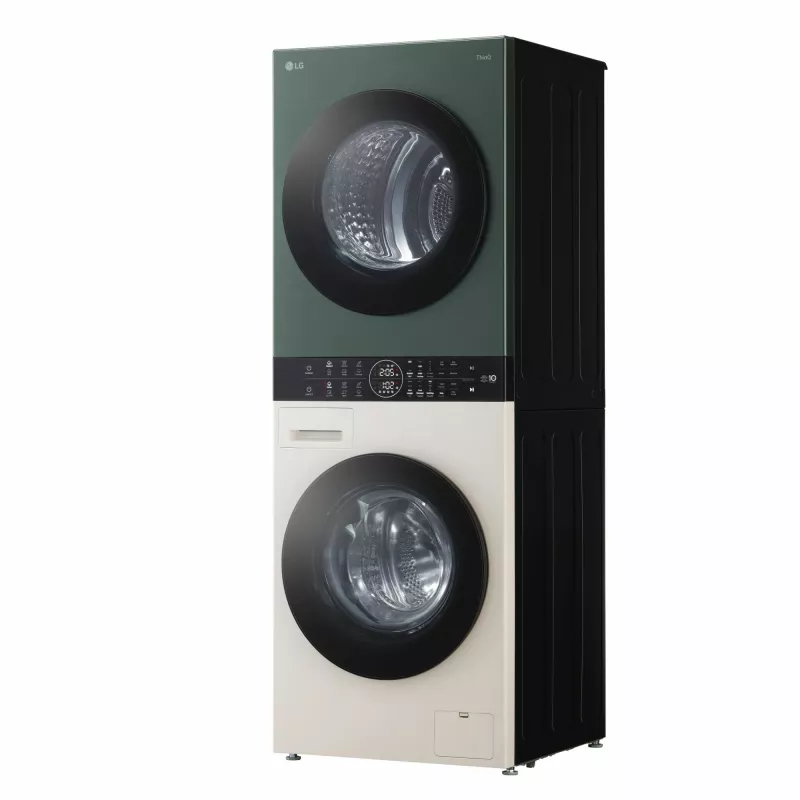 Pralko-suszarka LG WT1210EGF wolnostojąca ładowana od przodu, 22 kg, 1400 obr./min, zielono-biała