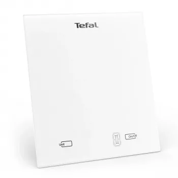 Elektroniczna waga kuchenna Tefal Essential BC5504V0 — pojemność 5 kg, dokładność 1 g, wyświetlacz LCD, biała