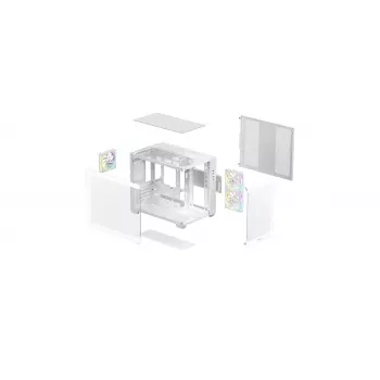 Obudowa PC DeepCool CG330 3F biały — średnia wieża ATX, biała