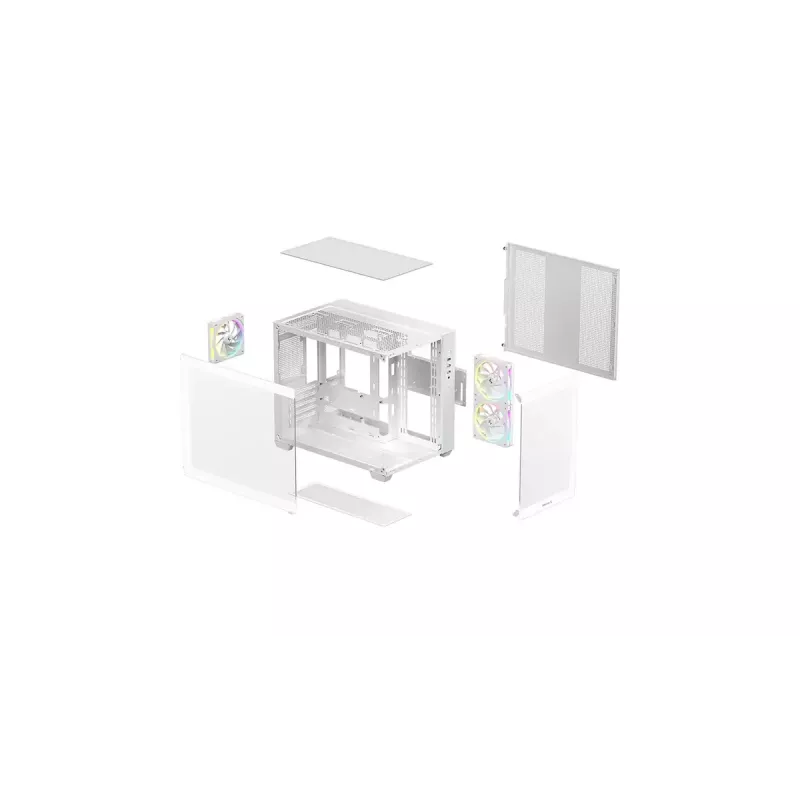 Obudowa PC DeepCool CG330 3F biały — średnia wieża ATX, biała