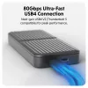 Obudowa SSD Hyper HD2500GL dla M.2 PCIe SSD (USB4 Gen4, USB‑C) Czarny