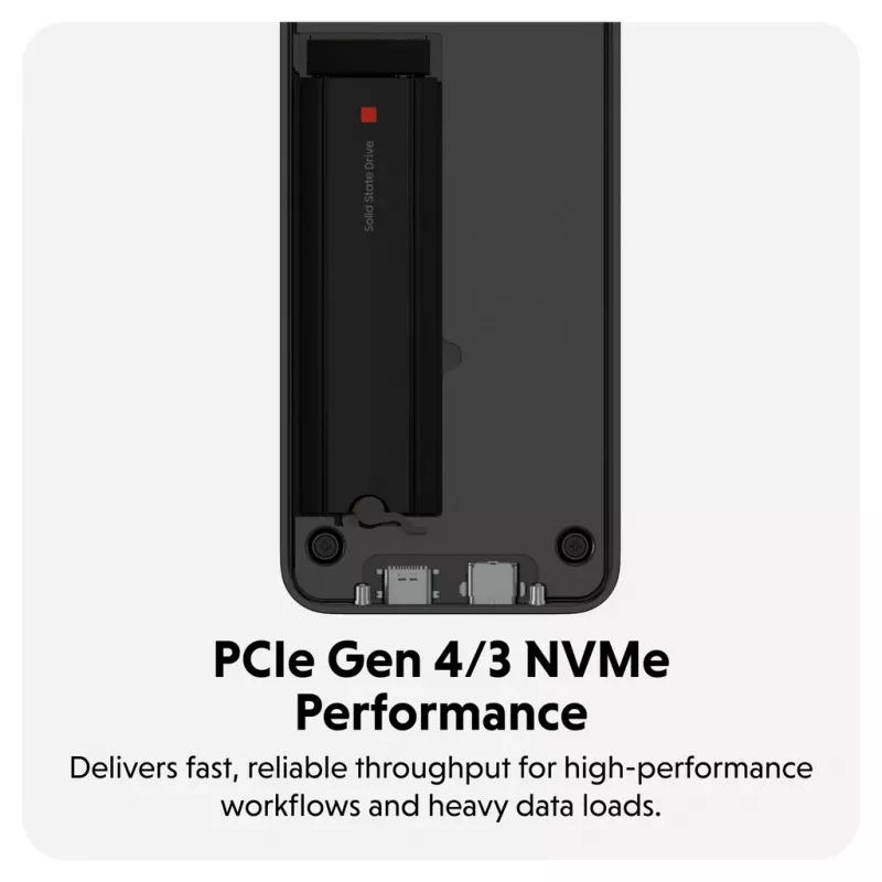 Obudowa SSD Hyper HD2500GL dla M.2 PCIe SSD (USB4 Gen4, USB‑C) Czarny