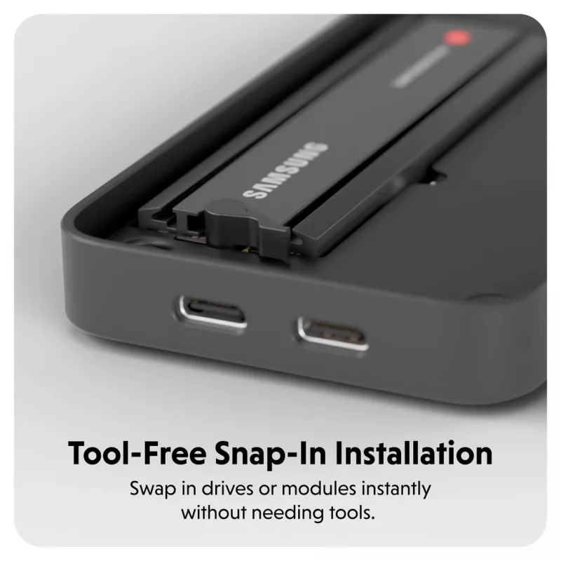 Obudowa SSD Hyper HD2500GL dla M.2 PCIe SSD (USB4 Gen4, USB‑C) Czarny