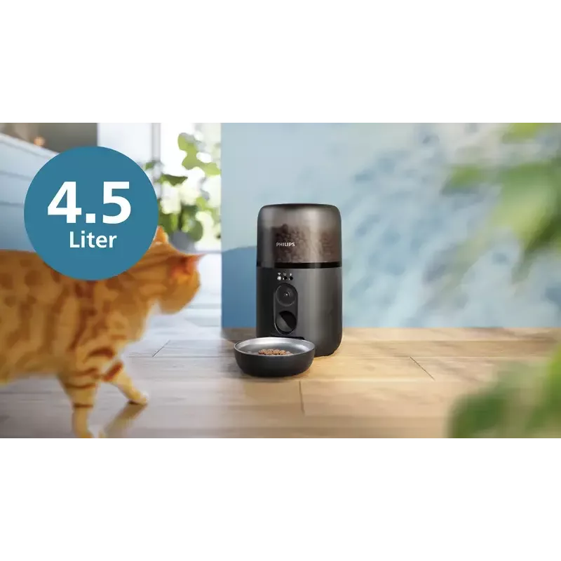 Automatyczny karmnik dla zwierząt Philips 5000 series PAW5320/02 z kamerą, pojemność na karmę i wodę 4,5 l, obudowa z tworzywa sztucznego, do użytku wewnątrz