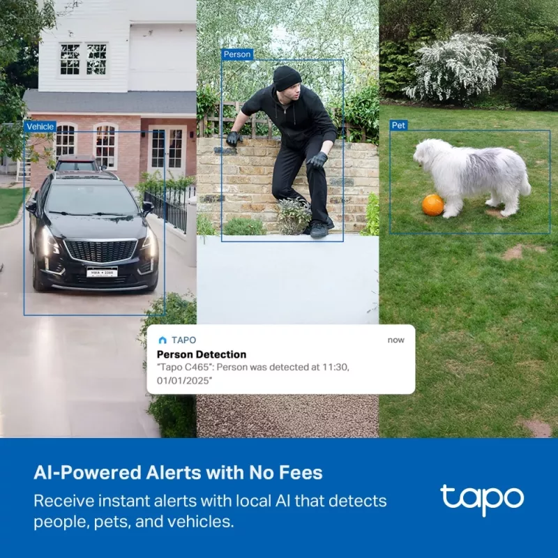 TP-Link Tapo Enhanced AI Solar Security Camera Ultra, Bezprzewodowa, Bullet, Wi-Fi, Zewnętrzna, 850 nm, 512 GB